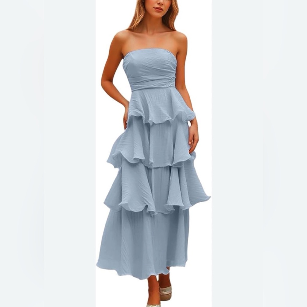 One & Only Dress- light blue. Size Large